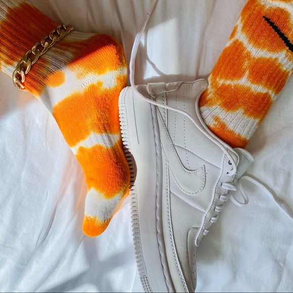 New Nike custom tangerine 🍊 Tie Dye Socks - Picture 3 of 6
